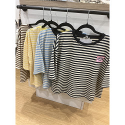 T-shirt rayé AMOUR manches courtes