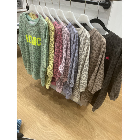 Sweat manches courtes léopard ICONIC