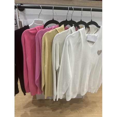 Pull à capuche coeur