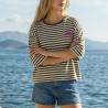 T-shirt rayé AMOUR manches courtes