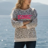 Sweat manches courtes léopard ICONIC