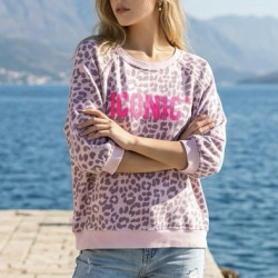 Sweat manches courtes léopard ICONIC