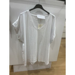 T-shirt coton col V