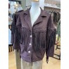Veste frange lie de vin