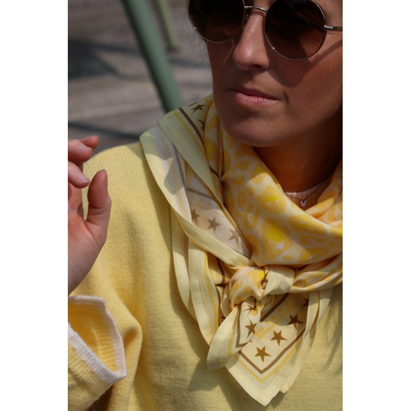 Foulard Yellow Jungle