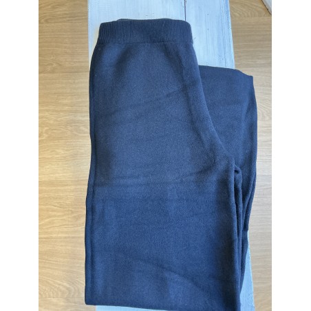Pantalon large maille noir