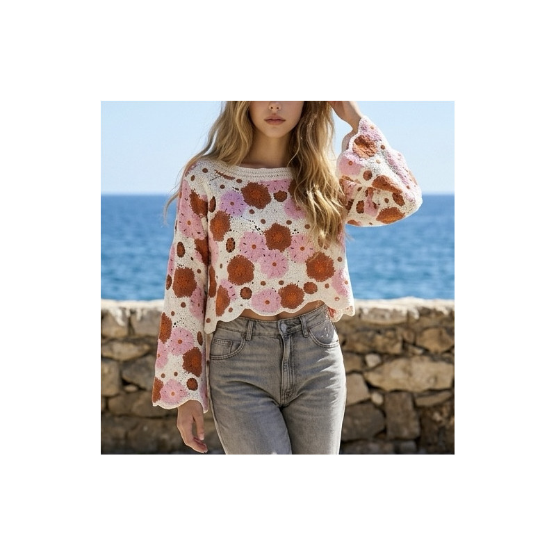 Haut Flowers crochet