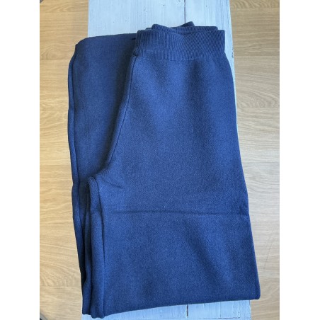 Pantalon large maille marine