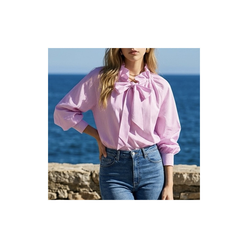 Blouse Celia rayure rose