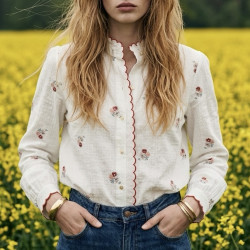 Chemise Elisabeth gaze de coton