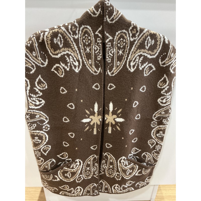 Gilet sans manches bandana choco