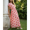 Robe Palmiers corail