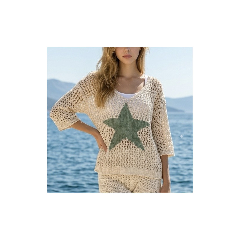 Pull Crochet étoile