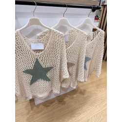 Pull Crochet étoile