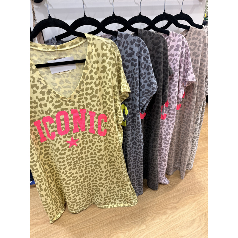 Robe courte léopard ICONIC