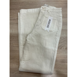 Jeans long large écru