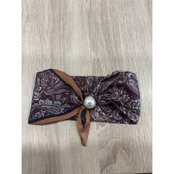 Collier foulard prune