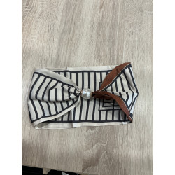 Collier foulard beige rayure