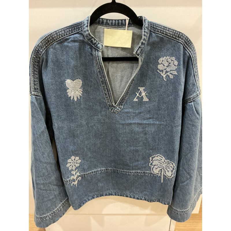 Blouse Iris bleu jeans