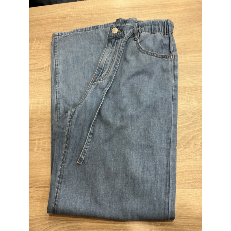 Jeans large souple bleu clair