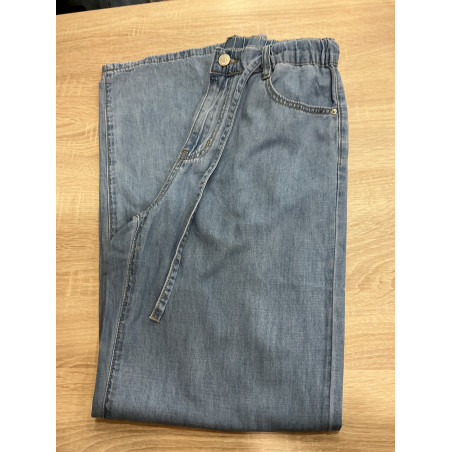 Jeans large souple bleu clair