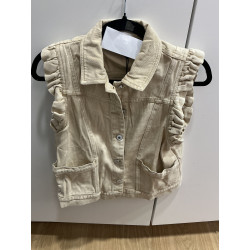 Veste sans manches beige