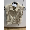 Veste sans manches beige