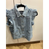 Veste sans manches bleu jeans