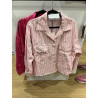 Veste à rayure rose