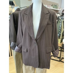 Blazer rayé choco