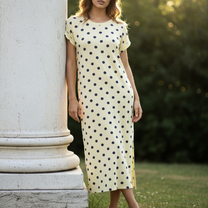 Robe t-shirt à pois