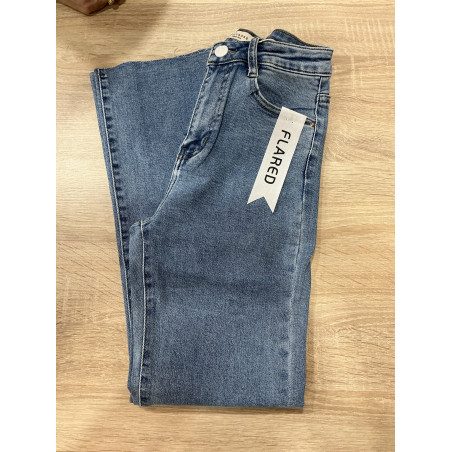 Jeans flared 7/8 classic bleu
