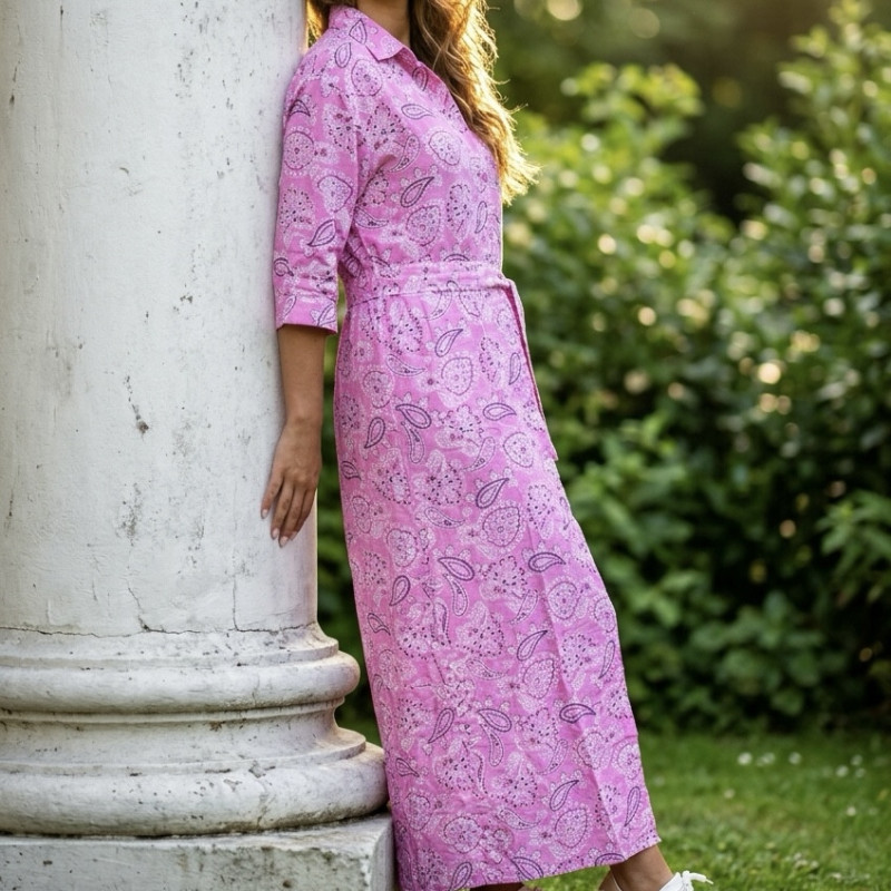 Robe bandana rose