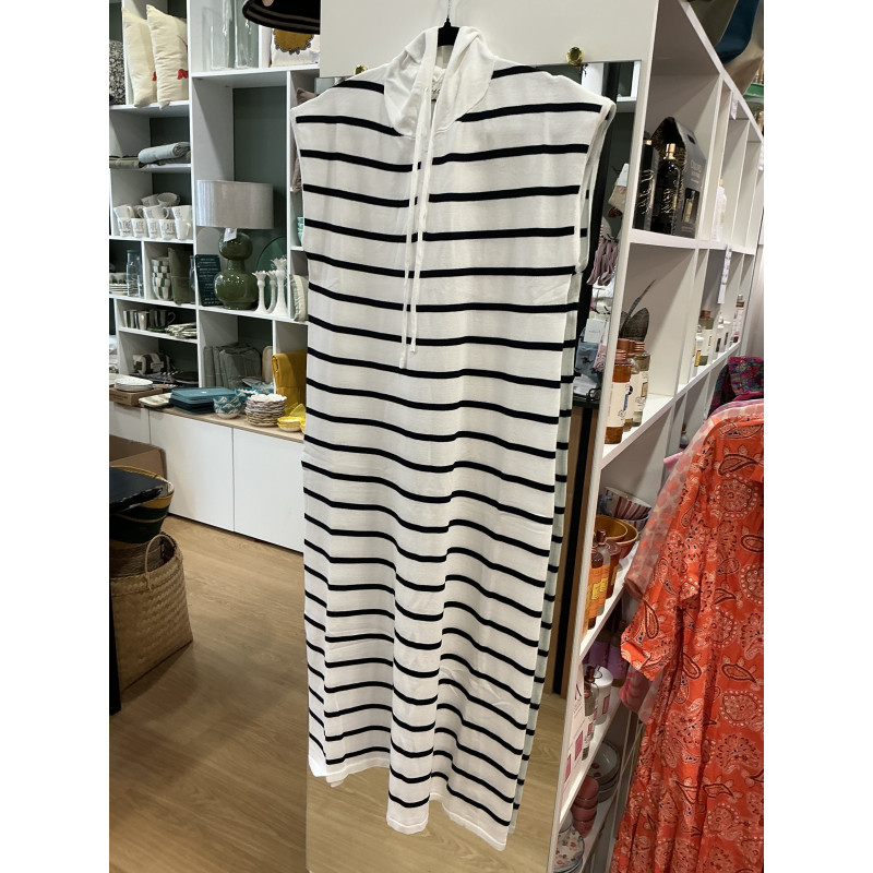 Robe marinière à capuche