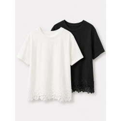 T-shirt broderie anglaise