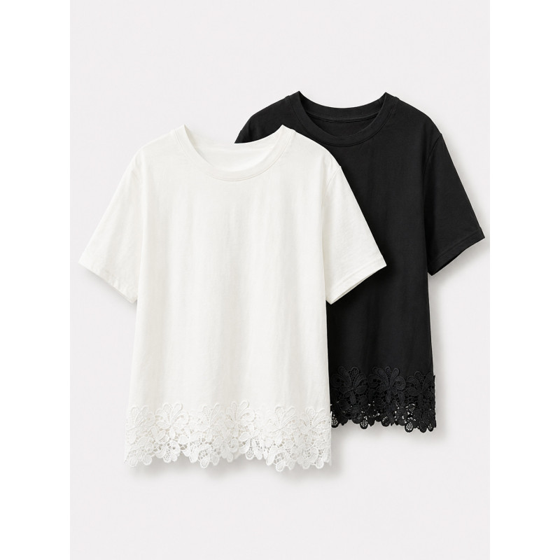 T-shirt broderie anglaise