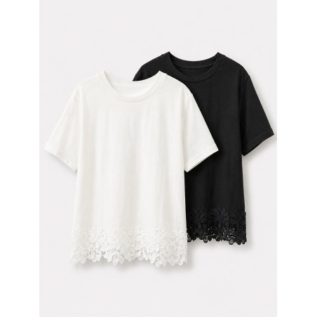T-shirt broderie anglaise
