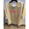 T shirt iconic a pois jaune et blanc