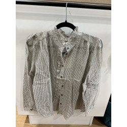 Chemise rayé taupe