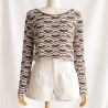 Crochet manche long marron