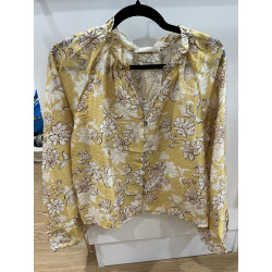 Chemise fleurs jaune Eugenie