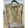 Chemise fleurs jaune Eugenie
