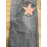 Jeans long large étoile rose