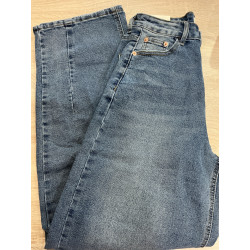 Jeans barrel bleu foncé