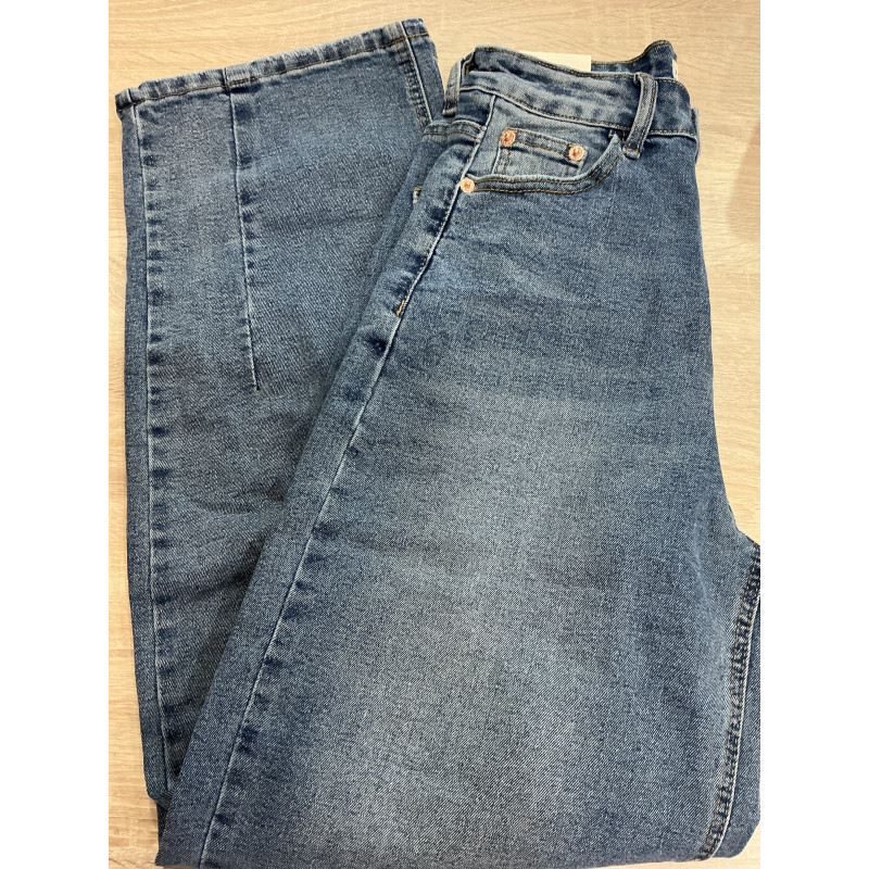 Jeans barrel bleu foncé