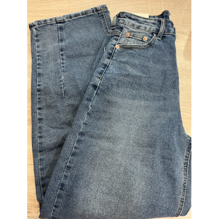 Jeans barrel bleu foncé