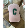 Casquette rose jeans C vert