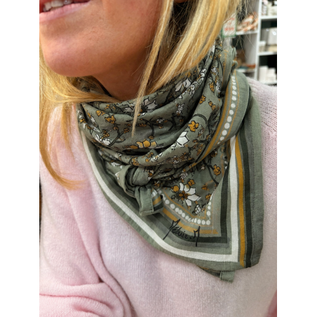 Foulard Rosalie kaki