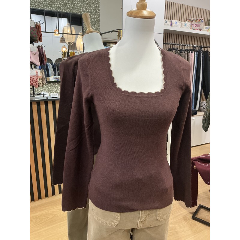 T-shirt maille choco
