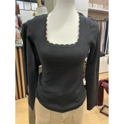 T-shirt maille noir